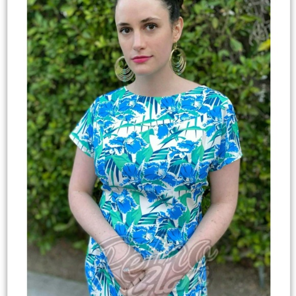 NWT Retro Glam/Audrey K  2xl (16-18) Gwendolyn Hawaiian draped waterfall Dress - Picture 3 of 6